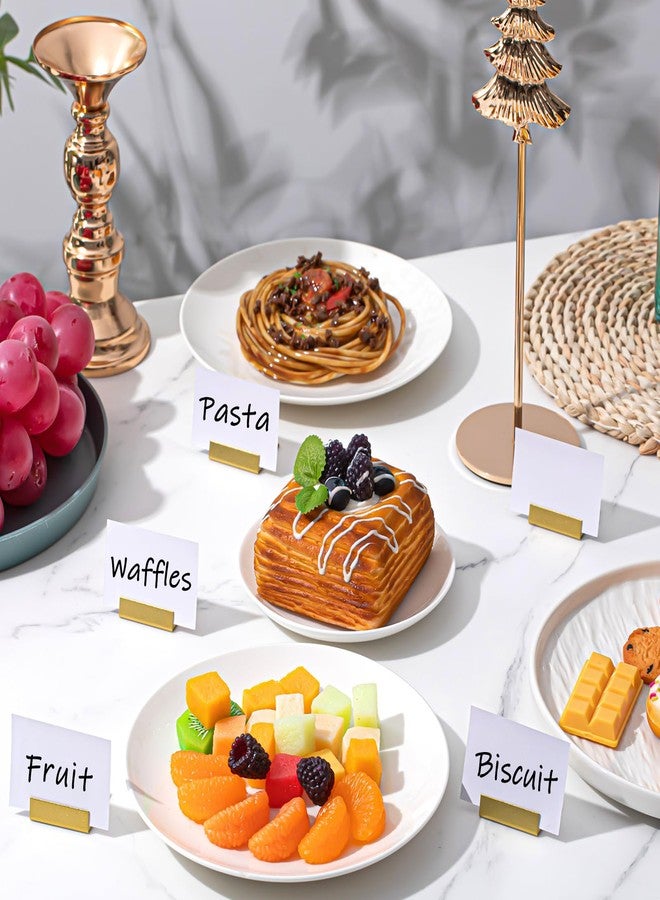 Yaocom 12 Pcs Table Number Holders Metal Place Card Holders Vintage Table Number Stands Small Name Card Display Stand for Wedding Christmas Memo Reception Photo Picture Tags Party Restaurant (Gold) - Image 5