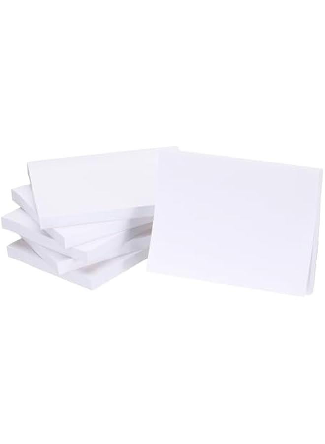 Arabest White Blank Sticky Notes 3 x 4 Inch, 6 Sheets of Self-Stick Note Pads with Strong Sticking Power for Home Office Classroom Books Papers Notebook  - Image 1