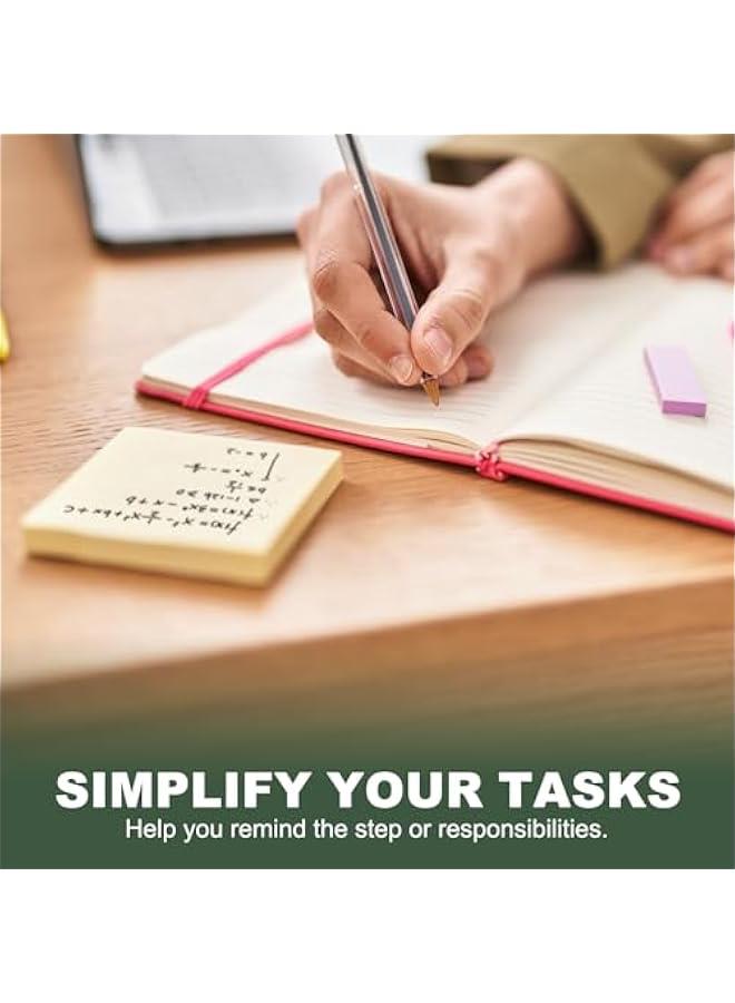 Arabest White Blank Sticky Notes 3 x 4 Inch, 6 Sheets of Self-Stick Note Pads with Strong Sticking Power for Home Office Classroom Books Papers Notebook  - Image 3