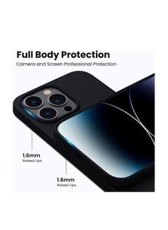 Protect iPhone 14 Pro Silicon Magsafe case MagSafe Silicone Black Case Support Wireless Charging Premium Quality Silicone Cover for iPhone 14 Pro  - Image 4