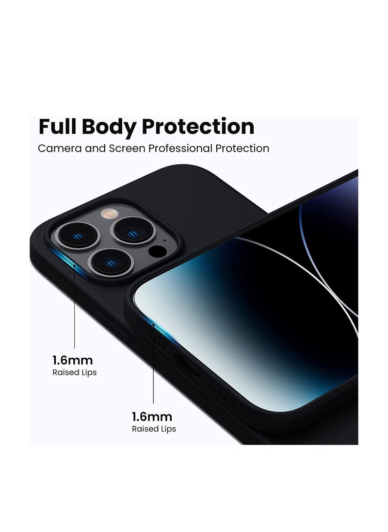 Protect - iPhone 14 Pro Silicon Magsafe case MagSafe Silicone Black Case Support Wireless Charging Premium Quality Silicone Cover for iPhone 14 Pro - Image 1