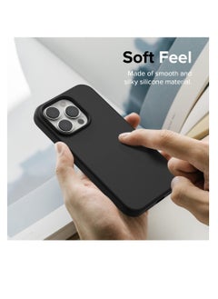 Protect iPhone 14 Pro Silicon Magsafe case MagSafe Silicone Black Case Support Wireless Charging Premium Quality Silicone Cover for iPhone 14 Pro  - Image 3