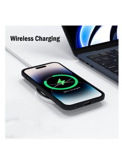 Protect iPhone 14 Pro Silicon Magsafe case MagSafe Silicone Black Case Support Wireless Charging Premium Quality Silicone Cover for iPhone 14 Pro  - Image 5