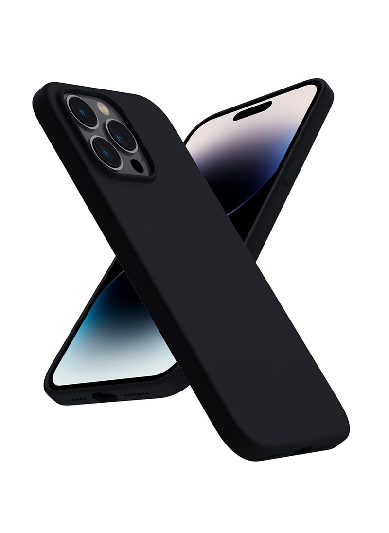 Protect - iPhone 14 Pro Silicon Magsafe case MagSafe Silicone Black Case Support Wireless Charging Premium Quality Silicone Cover for iPhone 14 Pro - Image 1