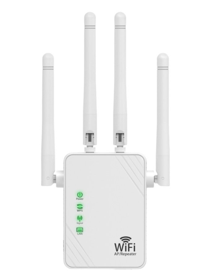 معزز إشارة واي فاي حتى 10000 قدم مربع وأكثر من 50 جهازًا، موسع نطاق واي فاي، مكبر صوت طويل المدى مع منفذ إيثرنت، نقطة وصول، إعداد بمفتاح واحد، 300 ميجابت في الثانية - Image 2