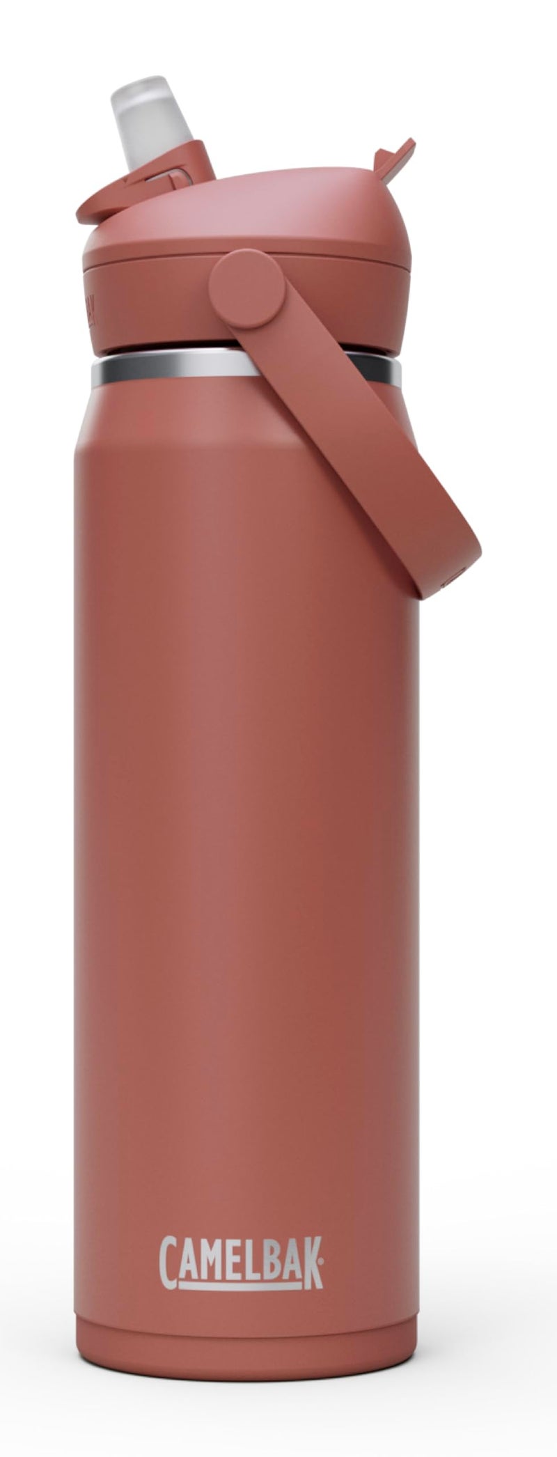 CamelBak Thrive Flip Straw Insulated Stainless Steel Water Bottle Cold Retention Design for Everyday Hydration and Active Use 25oz Sierra Red - Image 2
