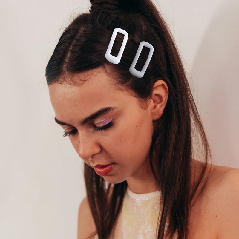 Cptots 20 PCS Small Rectangle Hair Barrettes For Women Non Slips Snap Clips For Thin Fine Hair,Matte Black Gray White,1.97 x 0.55Inch - Image 4