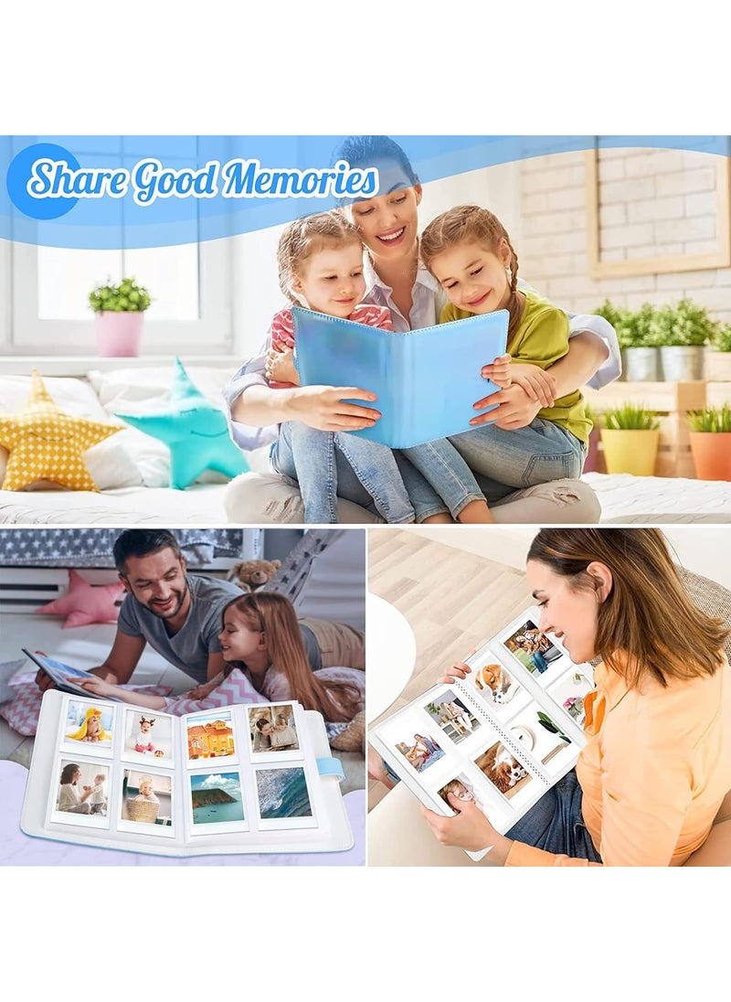 ZIKKON ZIKKON 256 Pockets Lock Photo Album Compatible with Fujifilm Instax Mini 12 11 90 70 50S 26 25 9 8S 8 7S Instant Camera Polaroid Snap SnapTouch PIC300 Z2300 Mint Zip Instant Camera Printer Blue  - Image 5