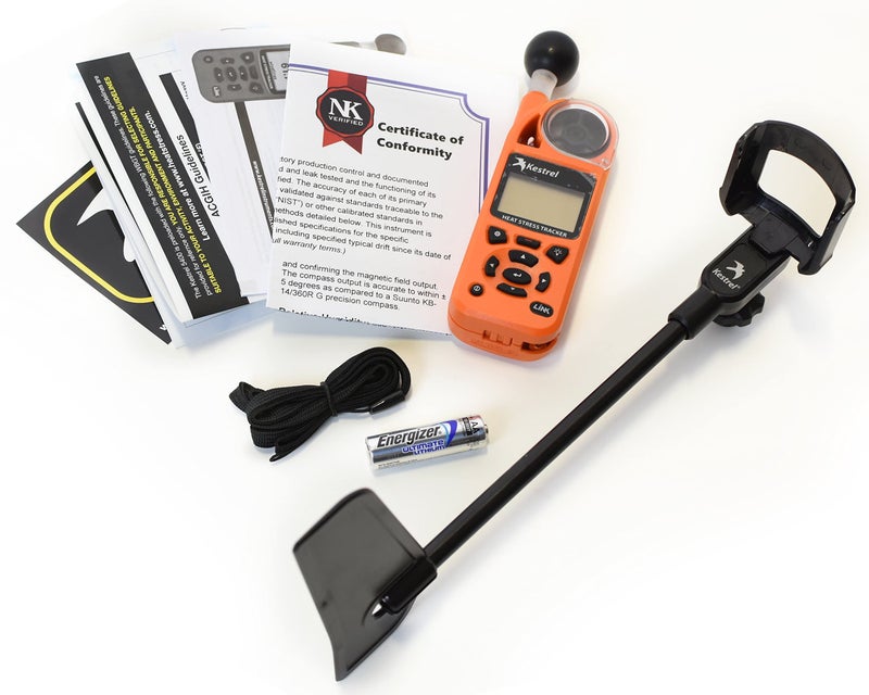 Kestrel Kestrel 5400 Heat Stress Tracker Pro with Link, Compass and Vane Mount, Orange  - Image 5