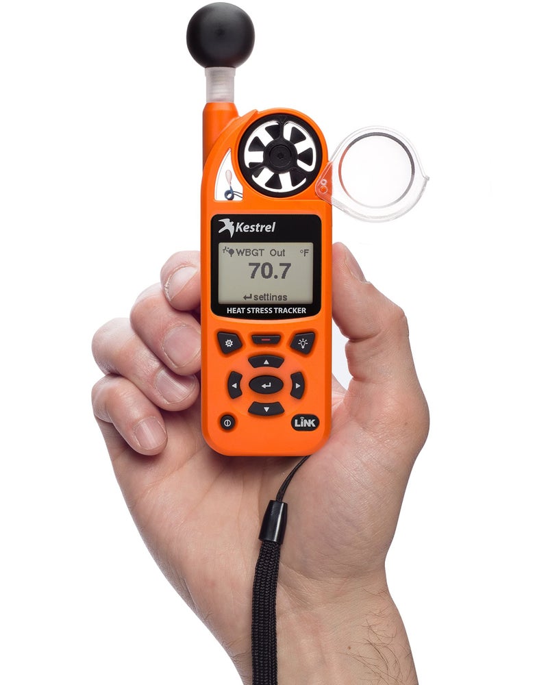 Kestrel Kestrel 5400 Heat Stress Tracker Pro with Link, Compass and Vane Mount, Orange  - Image 4