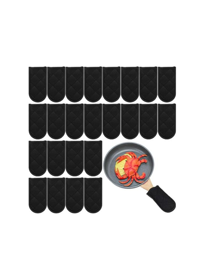 SOLARAE Black Heat Resistant Handle Covers - 5 Pack of Machine Washable Cast Iron Handle Sleeves for Kitchen Baking and Cooking Projects, Compatible with All Cookware Types. - Image 1