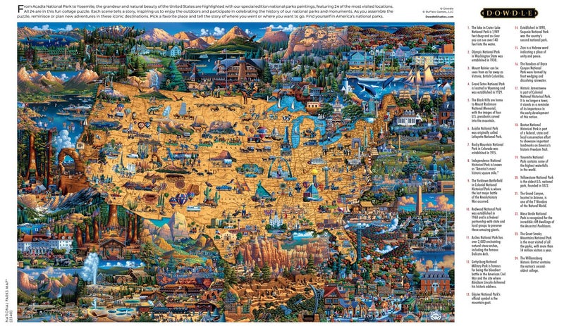 Buffalo Games - Dowdle - National Parks Map - 2000 Piece Jigsaw Puzzle for Adults Challenging Puzzle Perfect for Game Nights - Finished Size is 38.50 x 26.50 - Image 5