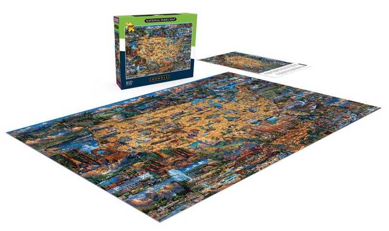 Buffalo Games - Dowdle - National Parks Map - 2000 Piece Jigsaw Puzzle for Adults Challenging Puzzle Perfect for Game Nights - Finished Size is 38.50 x 26.50 - Image 4