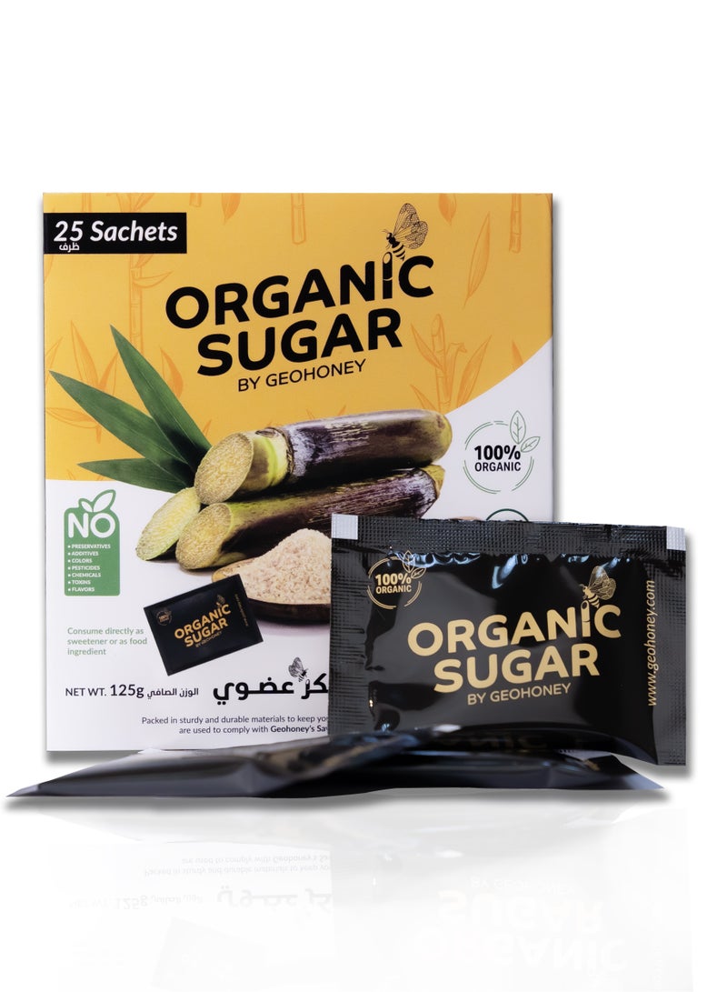 GEOHONEY Organic Sugar By Geohoney - 125 G (25 Sachets) - Image 2