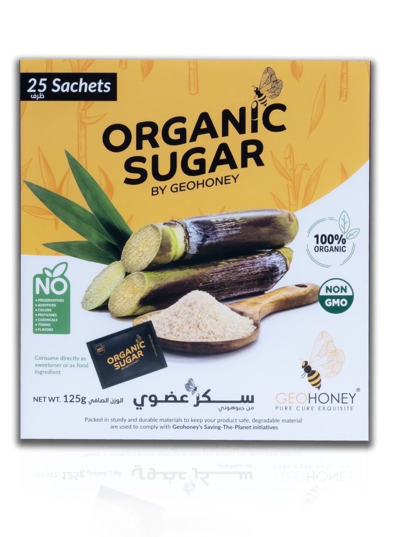 GEOHONEY Organic Sugar By Geohoney - 125 G (25 Sachets) - Image 3