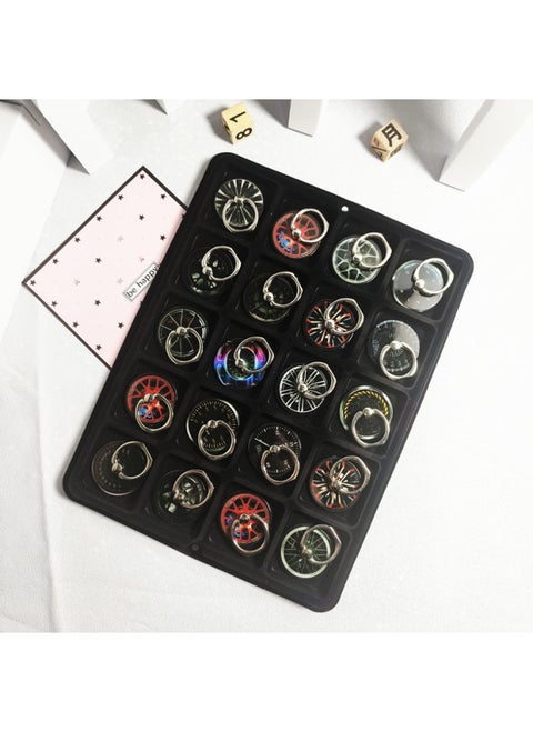 20 Full-version Ring Buckle Flower Mobile Phone Stand Desktop Stand Multi-picture Mixed Color Delivery Wholesale-Color:Wheel Bracket/20 Pieces