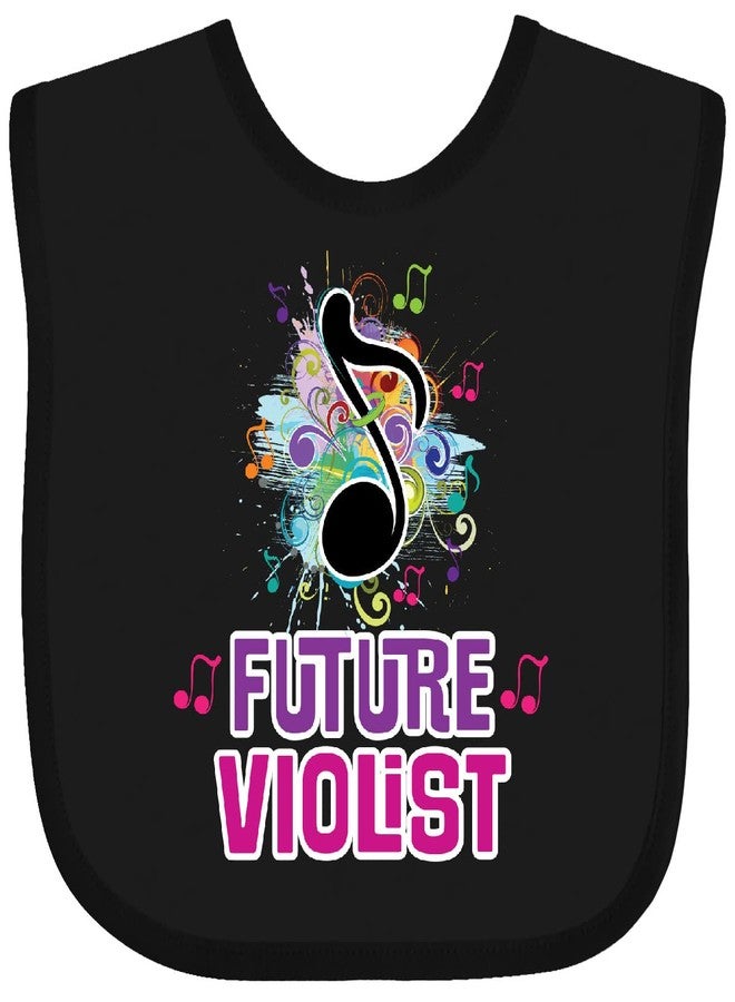 inktastic Viola Future Violist Music Gift Baby Bib Black 34d62 - Image 1