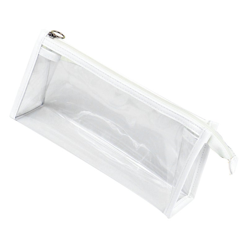 Clear Pencil Case: White Triangular Waterproof Pvc Material - Large Capacity Transparent Pencil Pouch for School Students, Travel, Home Organization - Image 4