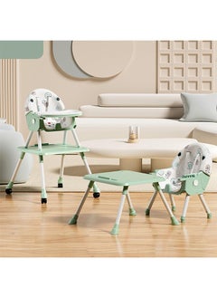 Beauenty Baby High Chair dining chair multifunctional foldable dining table and chairs removable student backrest desk study chair 52 x 26 x 59cm(green)  - Image 1