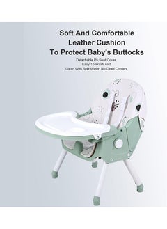 Beauenty Baby High Chair dining chair multifunctional foldable dining table and chairs removable student backrest desk study chair 52 x 26 x 59cm(green)  - Image 4
