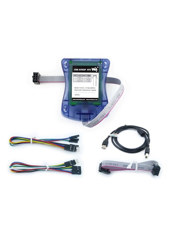 Waveshare ATMEL AVR Programmer USB AVRISP XPII Compatible Atmel AT AVR ISP mk2 mkII In-System Programmer Supports AVR Studio 4/5/6/7 - Image 1