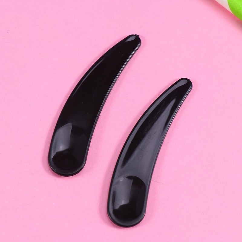 Beaupretty 100Pcs Mini Disposable Makeup Spatulas, Facial Cream Spoon Cosmetic Plastic Spatulas Scoops Tip Spatulas (Black) - Image 4