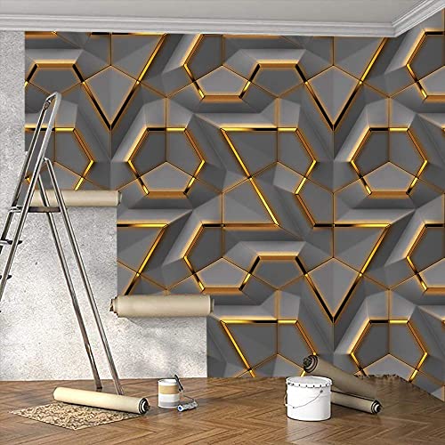 Jig-Tik Contact Paper Waterproof PVC Wallpapers Roll Embossed Europe Style Nordic 3D Sculpture Flower Wall Covering Modern Wall Décor(45 * 300) (1, White Black) (1, Grey) - Image 3