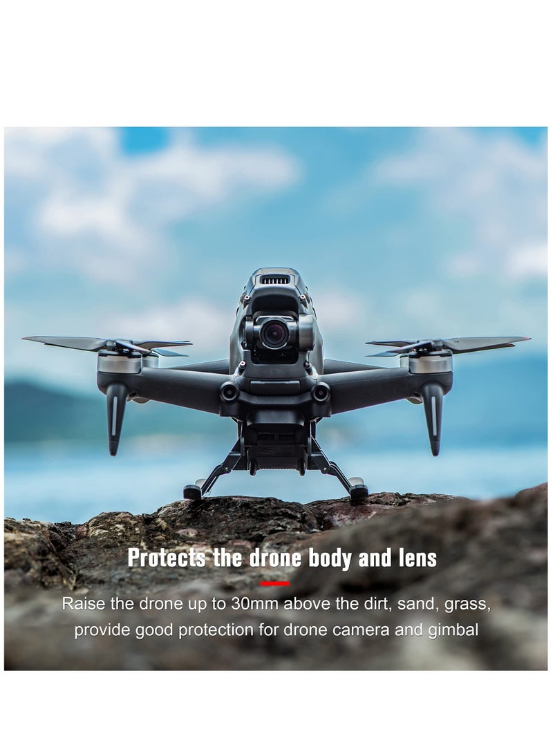 SOLARAE ساق العجلات لطائرة DJI FPV، ملحق قابل للطي بارتفاع ممتد مع صندوق تخزين عصي التحكم، لطائرة DJI FPV درون كومبو لتمديد أرجل الهبوط - Image 2