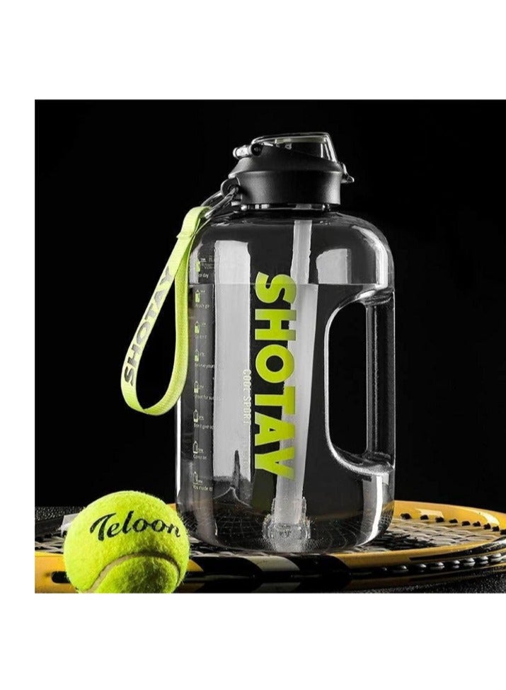 1500 mL / 1.5 Liter Healthy Plastic Sports - Flask Water Bottle with Time Markers, Reusable and Leakproof, Perfect for Men and Women Gym Football Outdoor Activities School Fitness Workout Milk Juice Clear Water Bottle Healthy Multipurpose Gym School - Leakproof Water Bottle - Clear Water Bottle with Time Markers - Water, Juice, Milk Bottle for Kids and School - Image 3