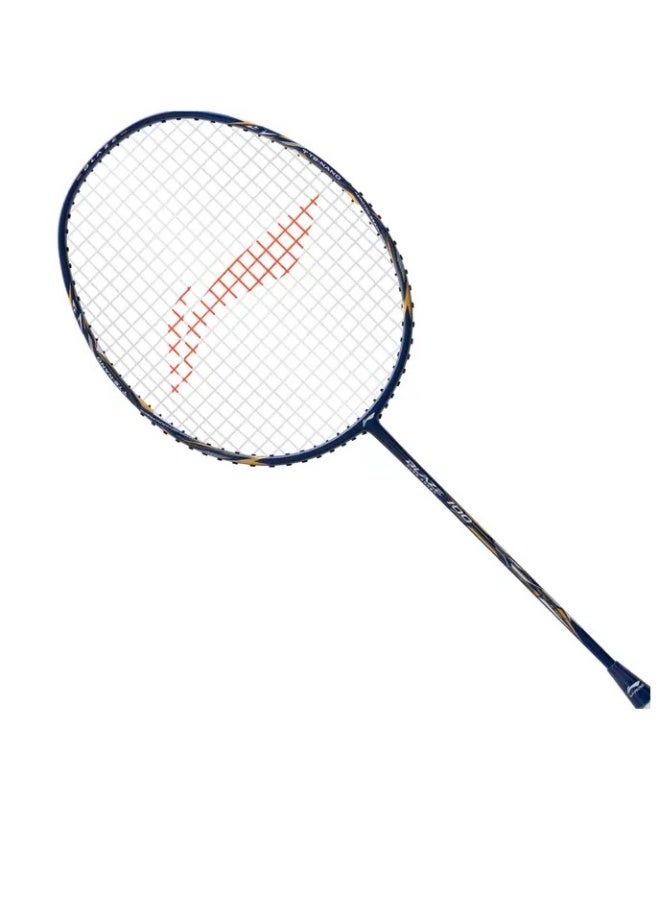 Li-Ning Blaze 100 84GCarbon Fibre Badmiton Racket strung Badminton Racket with Free Full Cover (Navy/White/Gold) - Image 1