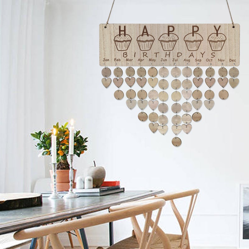 2pcs Nordic Style Reminder Calendar DIY Calendar Birthday Anniversary Reminder Hanging Decorcation - Image 4