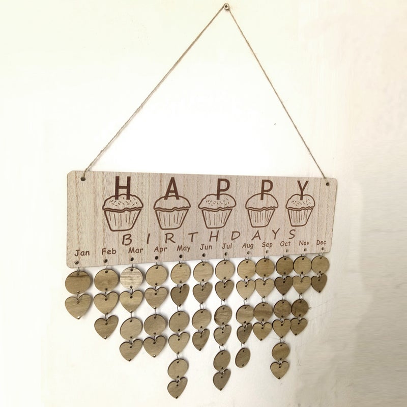 2pcs Nordic Style Reminder Calendar DIY Calendar Birthday Anniversary Reminder Hanging Decorcation - Image 2