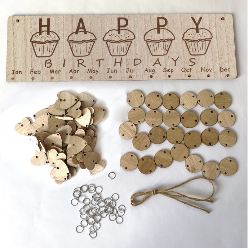 2pcs Nordic Style Reminder Calendar DIY Calendar Birthday Anniversary Reminder Hanging Decorcation - Image 5
