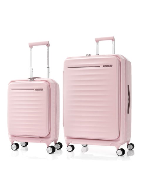 FRONTEC 2 PC 54cm Small &79cm Large Hard Luggage-Pink - EXPANDER IN ALL SIZES