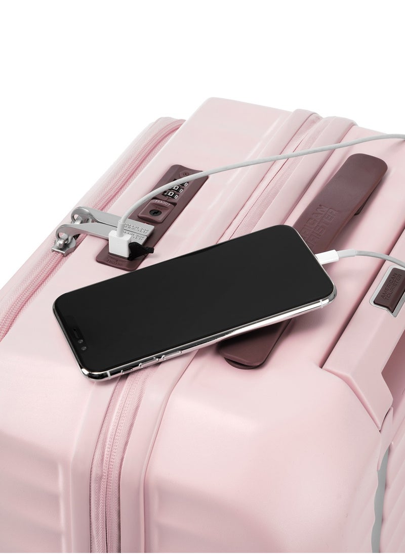 AMERICAN TOURISTER - FRONTEC 2 PC 54cm Small &79cm Large Hard Luggage-Pink - EXPANDER IN ALL SIZES - Image 1