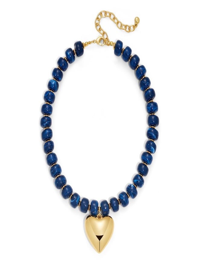 WOWORAMA Chunky Heart Necklaces for Women Colorful Resin Beaded Choker Necklace Gold Puffy Heart Statement Necklace Trendy Acrylic Choker Jewelry, Adjustable Size, Acrylic, No Gemstone - Image 1