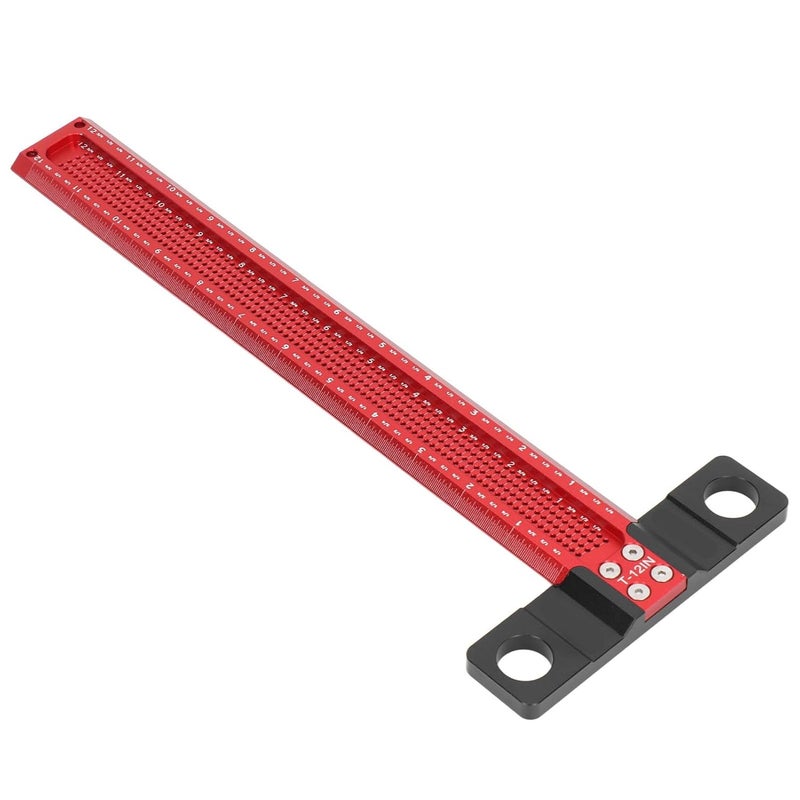 Precision T Ruler Hole Marker 30 5cm Aluminum Alloy Woodworking Scriber Gauge - Image 3