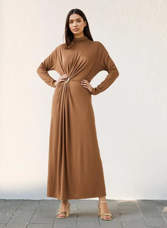 Iconic Iconic High Neck Draped Dress