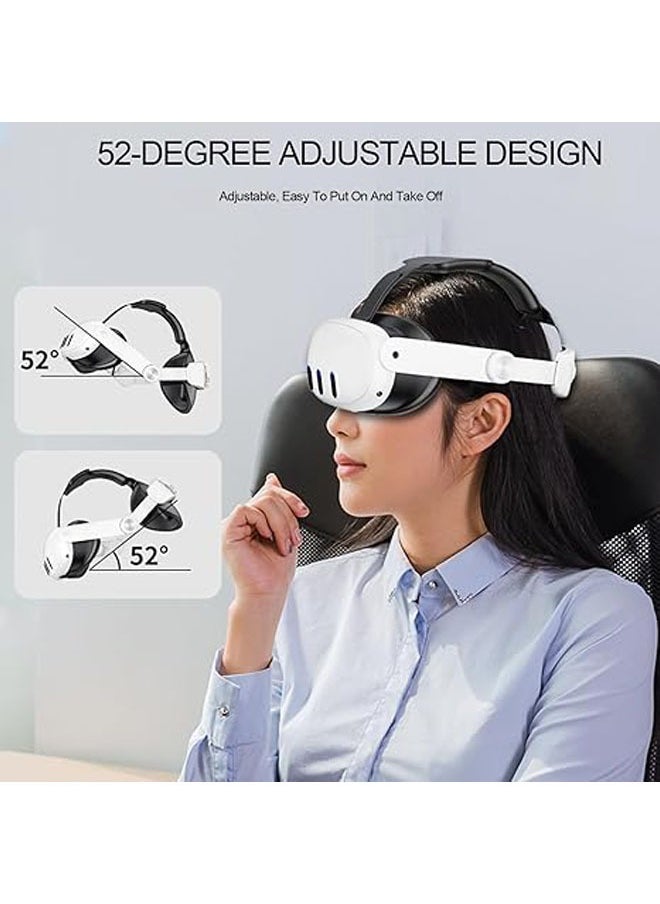 Generic - VR headband for Oculus Quest 3, 3-in-1 adjustable Halo headband as an alternative to Elite headband for enhanced comfort and gaming immersion VR accessories compatible with Oculus/Meta Quest 3 - Image 1