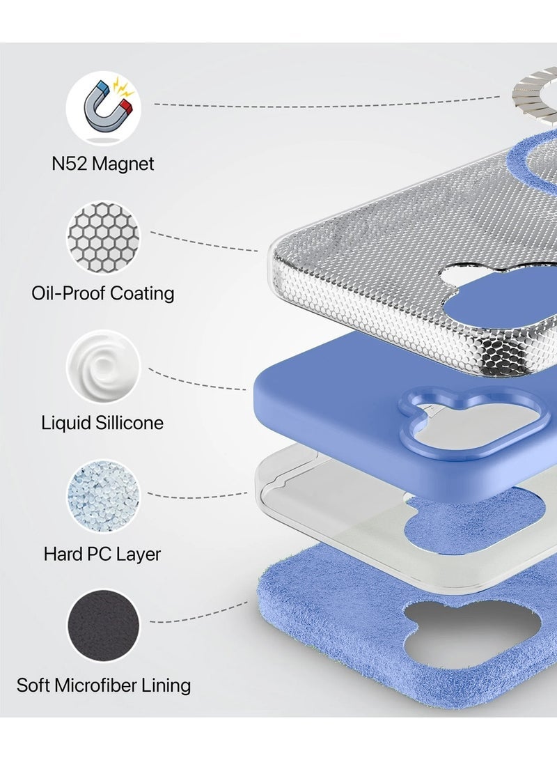 Raxoom "Apple iPhone 17 5G (2025) Soft Liquid Silicone Case Cover â€“ Slim Fit, Shockproof, Anti-Scratch & Anti-Fingerprint Protective Back Case with Microfiber Lining â€“ Lavender (MCRPSN)" - Image 4