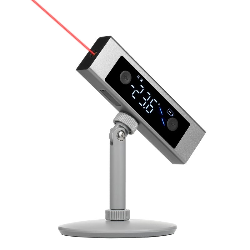 مقياس زاوية رقمي رفيع 20 مم قابل لإعادة الشحن عبر منفذ Type-C - شاشة LED مزدوجة الجانب فائقة العرض، خط تضييق زاوية 360 درجة للنجارة والديكور المنزلي والبناء - Image 1