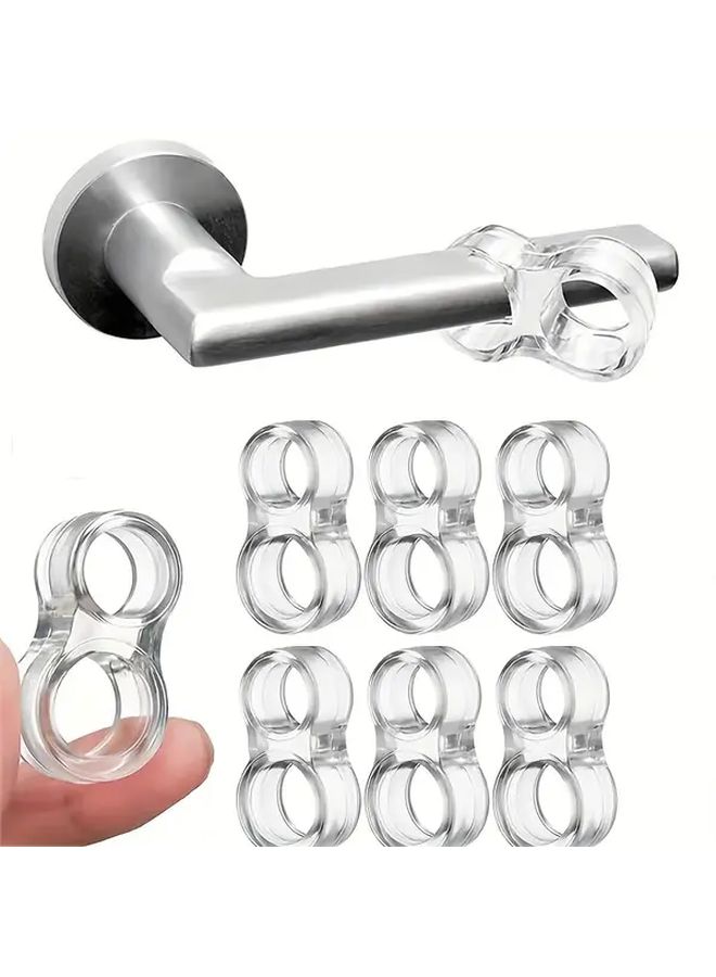 Transparent PVC Door Bumper 12 Pack Easy Install Protector for Wall Glass - Image 1