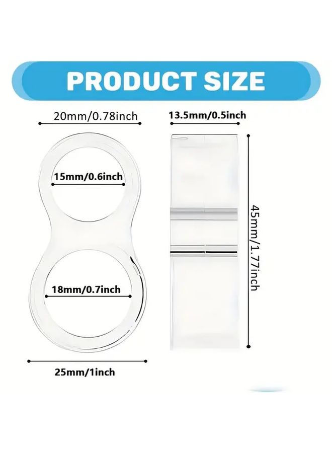 Transparent PVC Door Bumper 12 Pack Easy Install Protector for Wall Glass - Image 2