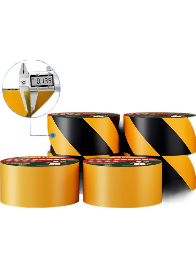 Miloch Miluqi Pe Warning Tape, Black And Yellow Zebra Crossing, Caution Waterproof Wear-Resistant, Tear-Off Without Residue, Floor Film Special Tape, Yellow - 48Mm Wide * 20M Long [1 Roll] - Image 1