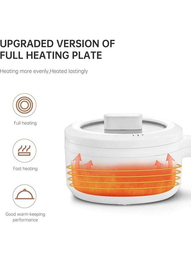 Reelyo Electric Hot Pot - Non-Stick Pan, 1.5L Mini Pot for Steak, Fried Rice, and More! With Dual Power Adjustment and Steamer - Perfect for Rapid Noodles, Ramen, Oatmeal, Soup, and More  - Image 3