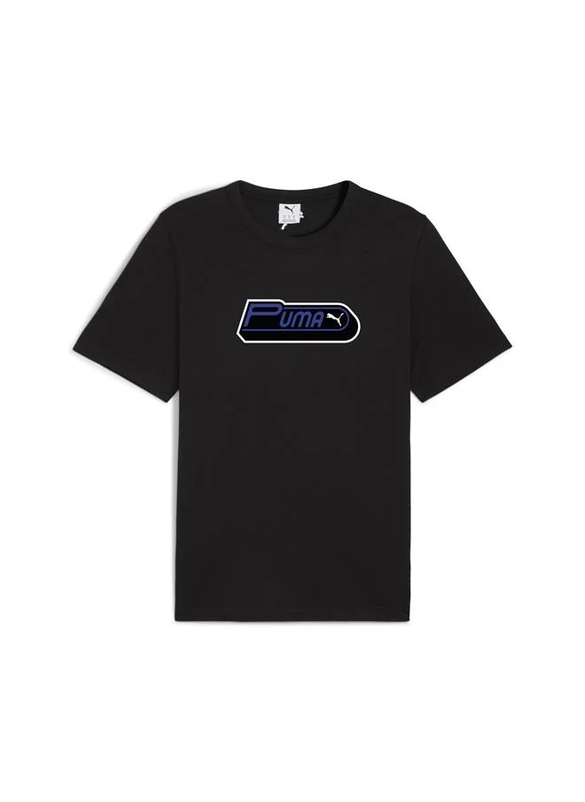 Puma PUMA Black-Mountain Blue FUTURE.PUMA.ARCHIVE Graphic Tee Unisex for Men | Best Price UAE