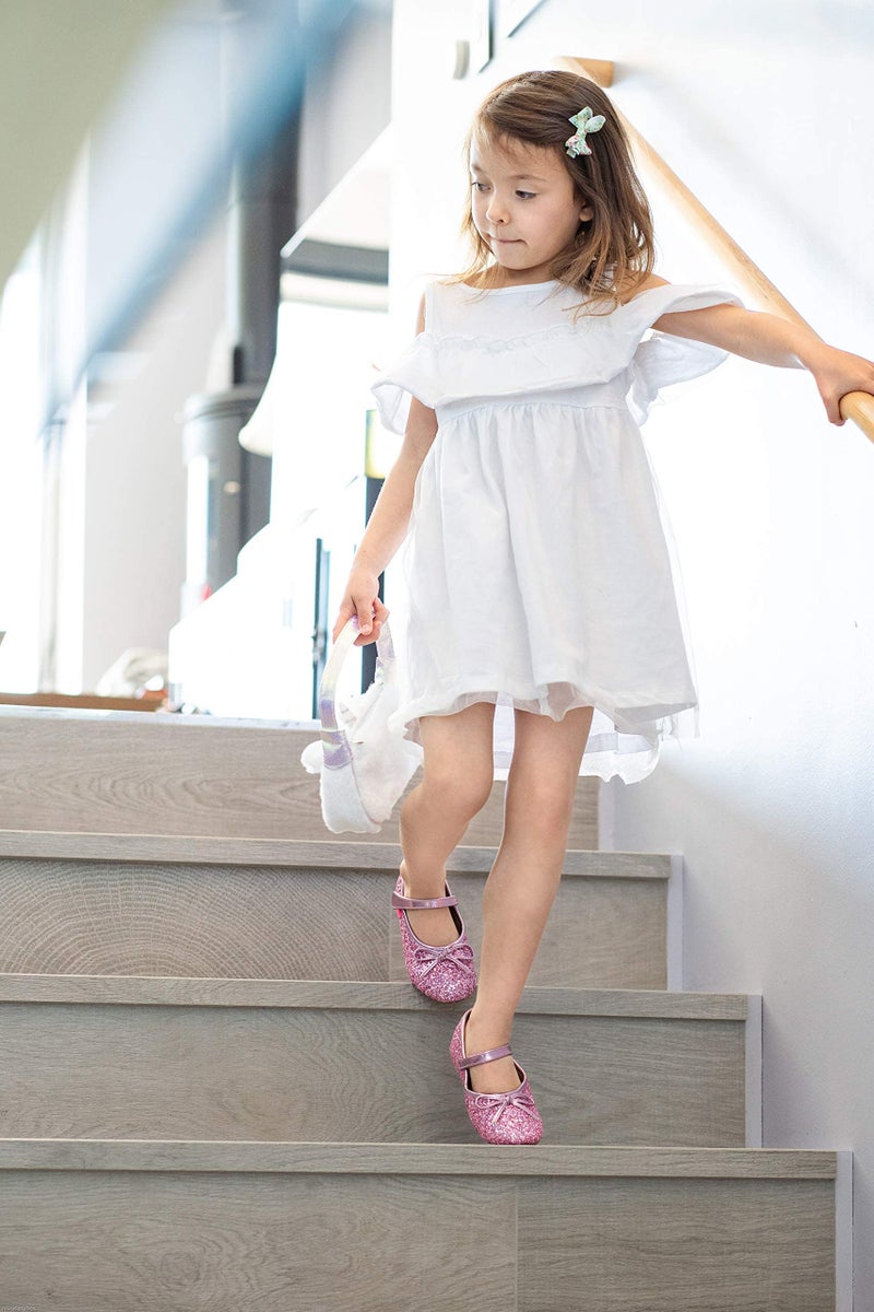 Otter MOMO Toddler/Little Girls Mary Jane Ballerina Flats Shoes Slip-on School Party Pink Dress Shoes Size 4 - Image 5