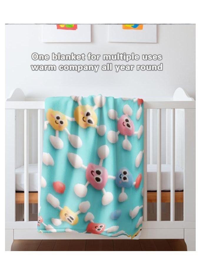 عام بطانية رقيقة من الفانيلا الكرتونية للأطفال أو الطلاب (دافئة ومريحة ومناسبة للنوم والألعاب) 100 سم * 150 سم - Image 3