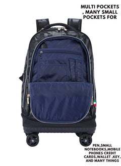 Wires 3 Piece Kids School Trolley Bag laptop compartment 4 Wheels With Lunch bag & Pencil Case  - Image 3