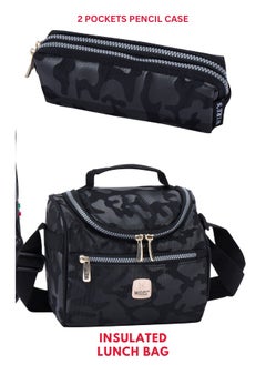 Wires 3 Piece Kids School Trolley Bag laptop compartment 4 Wheels With Lunch bag & Pencil Case  - Image 5